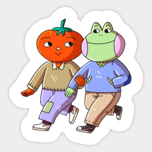 Frog and Tomato Sticker